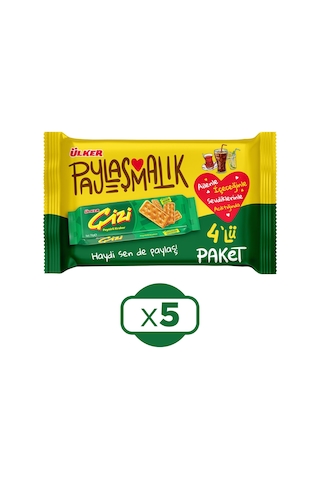 Ülker Çizi Peynirli Kraker 5 x 4'lü 280 G