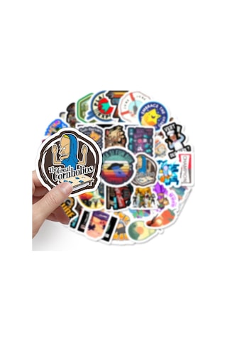 Cajuart 50 Adet Tekrarsız Seyahat Macera Pvc Sticker 06