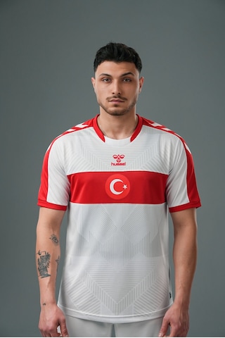 Hummel Türkiye Milli Takım Forması Baskı Hediyeli Beyaz - Kırmızı