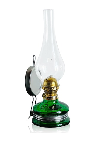 Nostaljik Gaz Lambası Büyük Boy Yeşil
