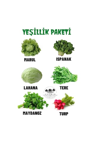 Tohum Paketi Marul, Ispanak , Lahana , Tere , Maydanoz , Turp