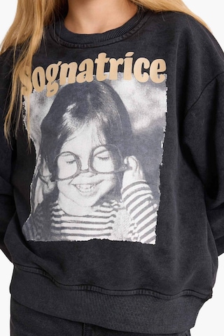 Defacto Kız Çocuk Oversize Geniş Kalıp Bisiklet Yaka Baskılı Sweatshirt G3270a825wnar104 Antrasit-ar104