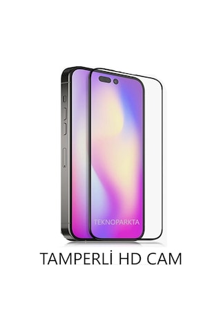 Apple Uyumlu iPhone 14 Plus Ekran Koruyucu Tam Kapatan Tamperli Cam Kırılmaz Cam Full Hd Glass