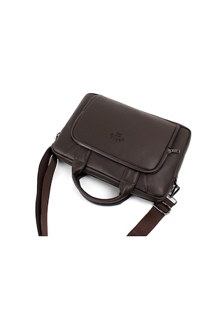 Unisex,kahverengi 14 İnç Laptop Ve Evrak Çantası Kahverengi