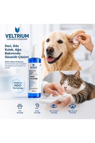 Kedi Köpek Göz Çevresi, Kulak Ve Pati Temizliği 200 Ml - Alkolsüz Hipokloröz İçerikli