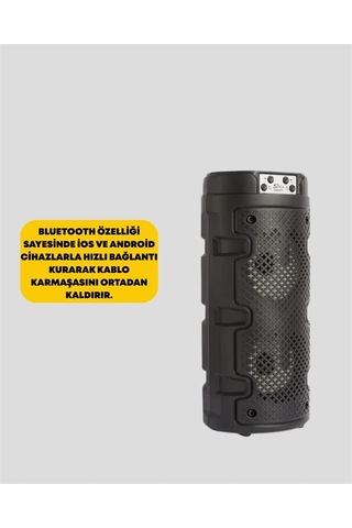 Yüksek Ses Performansı Kablosuz Hoparlör Bluetooth Usb Aux