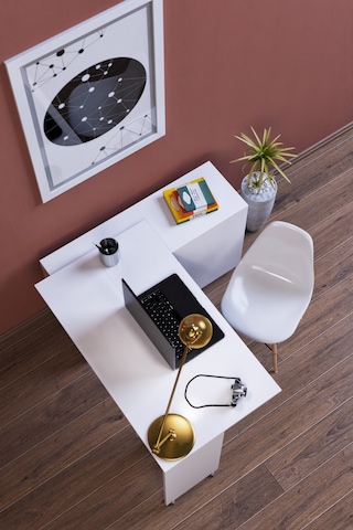 Flor Utfak Yemek Çalışma Masası Katlanabilir Dolaplı Balkon Ofis