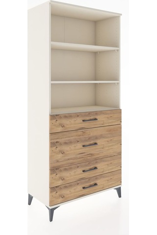 Hyperion Dolap 3 Raflı 4 Çekmeceli 88x44x195 Aytaşı-çam Aytaşı