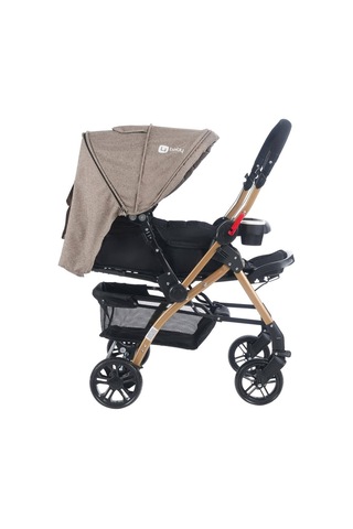 Kahverengi 4 Baby Ab460 Active Gold Travel Sistem Çift Yönlü Bebek Arabası Kahverengi