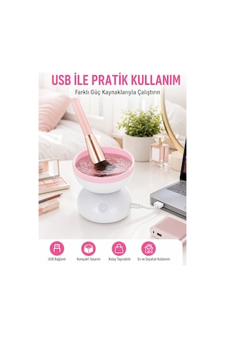 Taşınabilir Elektrikli Makyaj Fırçası Temizleme Ve Kurutma Cihazı Yeni Nesil - Hs08375245-637