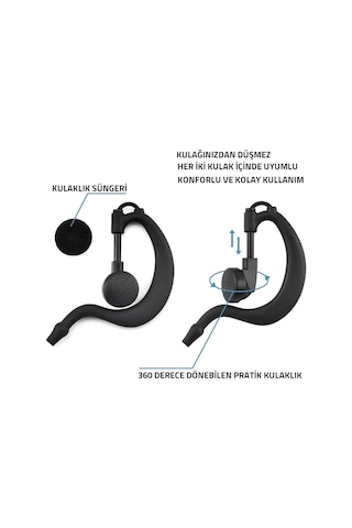 Quansheng UV-K5 UV-K6 Uyumlu Kablolu Mikrofonlu Kulaklık