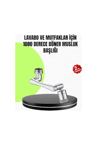 2 Modlu 1080 Dönebilen Musluk Başlığı Esnek 3 Eklemli Hareketli Tasarım