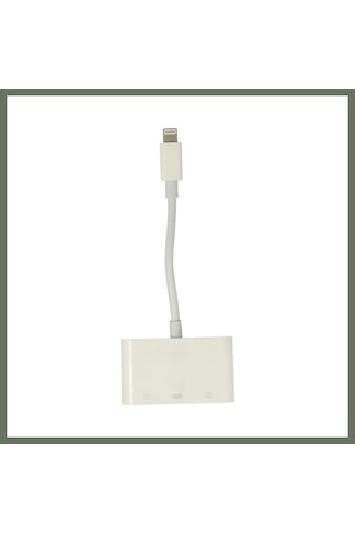 Bezos Apr23 Apple Uyumlu iPhone Otg 3in1 - Beyaz Bezos1