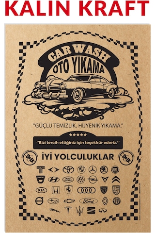 Kraft 120 G 35x50 CM Kalın Oto Dikey Paspas Kağıdı 100 Adet