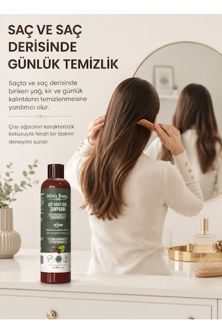 Çay Ağacı Şampuan Çay Ağacı, Isırgan Otu Ve Buğday Proteini İçeren Saç Ve Saç Derisi Bakım Şampuanı, 400 Ml Kepekli - Yağlı