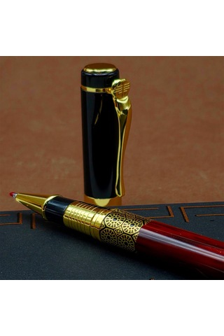 Yeni Model Desenli Metal Roller Kalem Çok Renkli
