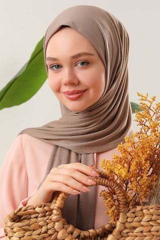 Melodi Scarf Tesettür Penye Şal Bej BEj