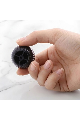 15 Adet Sert Plastik Düğme Yuvarlak Top Çizgili Siyah Dolap Mobilya Mutfak Dolabı Çekmece Kulbu Kulpu Kulplar
