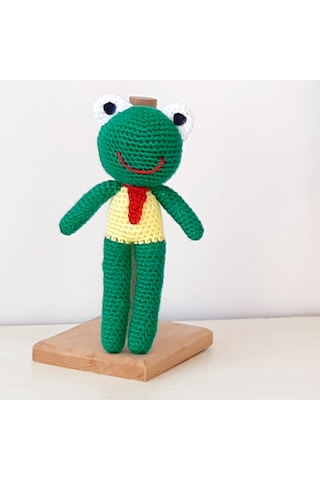 Amigurumi Örgü Oyuncak Kurbağa Erkek