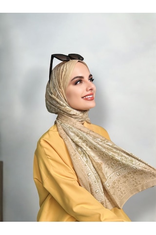 Nûda Vela Desen Soft Şal Tereyağı Sarısı