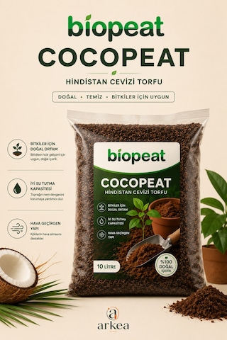 Cocopeat Hindistan Cevizi Torfu 10 Litre Saksı, Çiçek Ve Fide İçin Bitki Yetiştirme Ortamı 1000