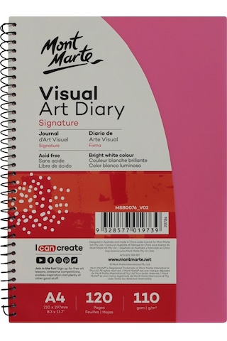 Mm Sanat Günlüğü Pp Renkli Kapak Signature A4 120 Sayfa 110gr Çok Renkli