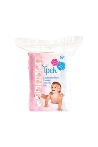 İpek Bebek Temizleme Pamuğu 60x30 Paket