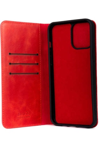 Apple Uyumlu iPhone 11 Pro Max Zore Hakiki Deri Multi Cüzdan Kılıf-lacivert