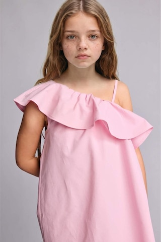 Defacto Kolsuz Pamuklu Mini Elbise Kız Çocuk H7519a826hspn86 Pembe-pn86