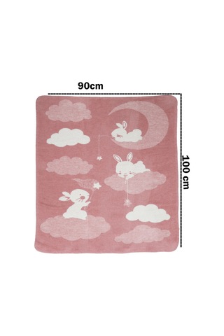 Yumuşak Bebek Çocuk Battaniyesi Mevsimlik 90x100 Cm Pembe