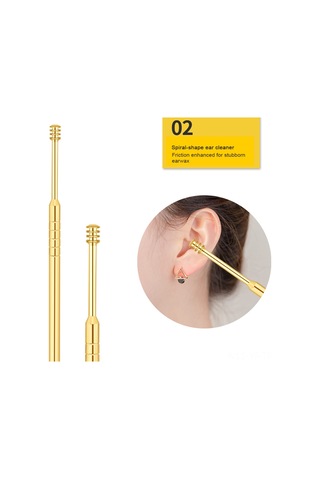 Yifomall 6 Parça Paslanmaz Çelik Kulak Temizleme Seti, Kulak Kiri Temizleyici Kaşık Ve Saklama Kesesi İçeren