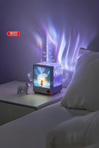 Xo-oz14 Aurora 1200mah Projeksiyon Ortam Aydınlatması Gece Lambası Ve Hoparlör