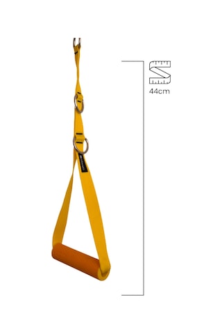 Rebuwo 3 Kademeli Ayarlanabilir Cable Cross Elciği 1 Çift - Turuncu Tutacaklı Sarı Fitness Ağırlık Çekiş / Reformer Egzersiz Aparatı 44cm