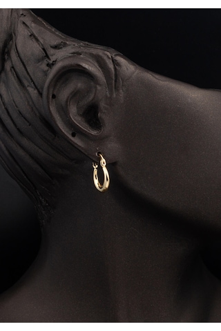 Bilezikci Hilal Halka Altın Küpe Sarı Altın