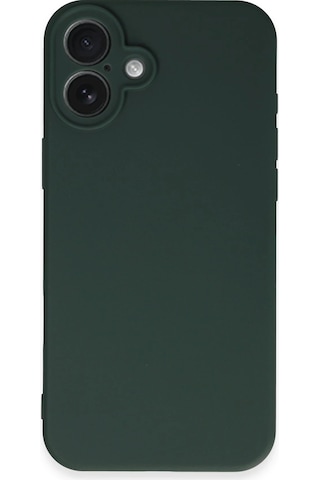 Newface - 900 - iPhone Uyumlu 16 Plus Kılıf Nano İçi Kadife Silikon - - Csmo-tex - Koyu Yeşil