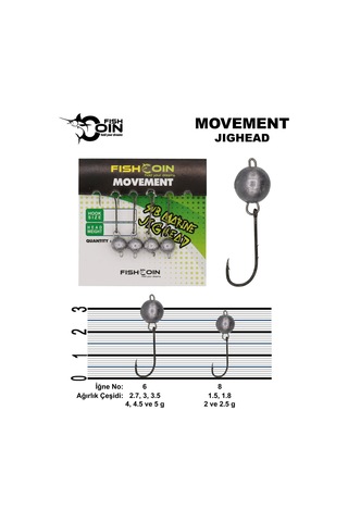Fishcoin Movement Jighead 6-3.5 Gr 1