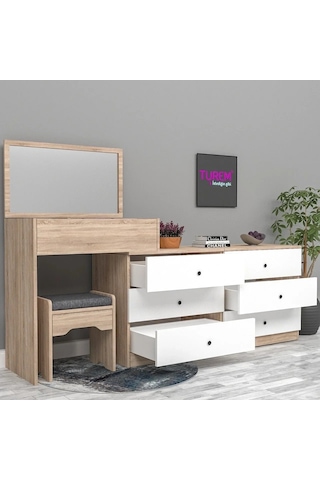Mocca Makyaj Masası Mdf Siyah