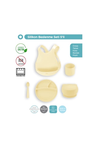 Mellow Yellow Beşli Set Önlük+tabak+kase+bardak+kaşık