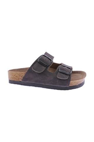 Dgn Stock Arızona-f Çocuk Çift Tokalı Terlik ARIZONA-F-R0685 Kahverengi