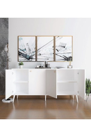 Floradesign Sarissa Konsol / Konsol / Çok Amaçlı Dolap 160 Cm Beyaz