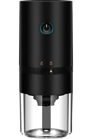 Createtech Küçük Ev Elektrikli Kahve Öğütücü 6 Dişli Seramik Öğütme Usb Taşınabilir Otomatik Durdurma Siyah Siyah