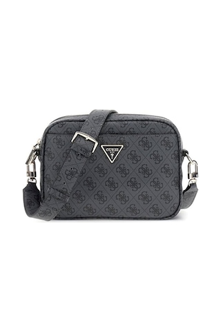 Guess Kadın Monogram Desenli Geniş Askılı Kamera Çantası - Antrasit Antrasit