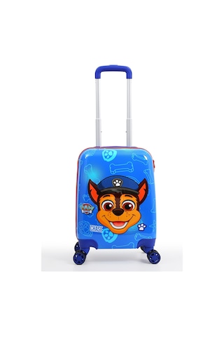 Gedox Kids Paw Patrol Lisanslı Çocuk Valizi Chase Temalı Darbeye Dayanıklı 360 Tekerlek Mavi