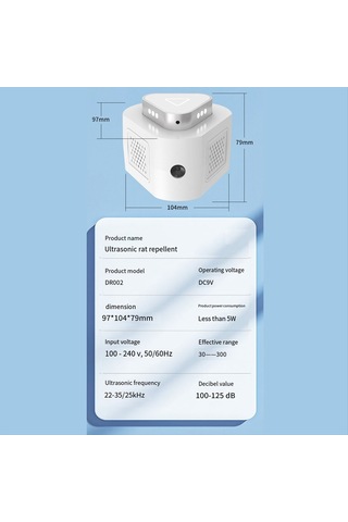 Xurunkeji Kemirgen Kovucu, Hamam Böceği, Kemirgen, Fare, Böcek, Sivrisinek, Örümcek İçin İç Mekan Ultrasonik Kovucu, Ev Kullanımı İçin Ab Fişi