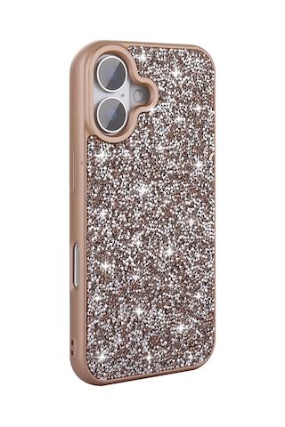 Nourthkiingdom Apple Uyumlu iPhone 16 Plus Kılıf Parlak Taşlı Tasarım Nrtk Pırlanta Kapak - Lila Lila