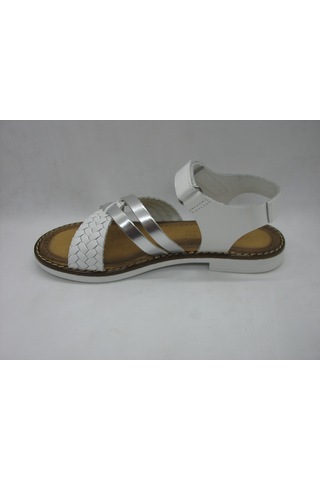 Piarmoni 494 Beyaz Deri,anatomik Taban Sandalet 31-36 Beyaz