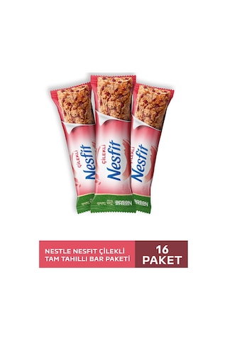 Nestlé Nesfit Çilekli Tam Tahıllı Bar 16 x 23.5 G