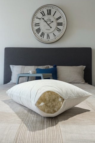 %100 Doğal Merinos Boncuk Kuzu Yünü Dolgulu Yastık 50 X 70 Cm Ebat 1000 Gram Beyaz