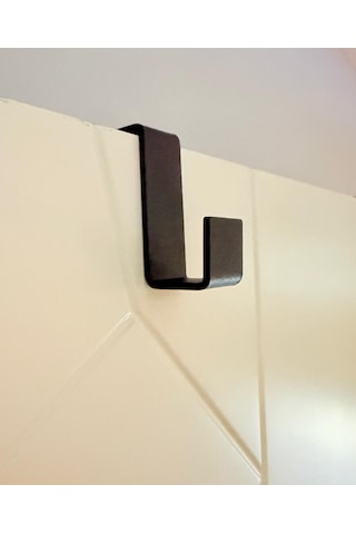 Askılık Kapı Arkası Bornoz Askılığı Mutfak Banyo Askı Siyah