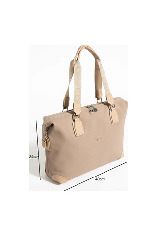 Just Polo Kadın El Ve Omuz Top Çantası Büyük Valiz Boy Mh6011mh Vizon